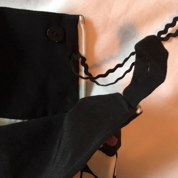 Anthropologie high waist cream/purple polka dot lightweight lined silk skirt EUC - Picture 7 of 7